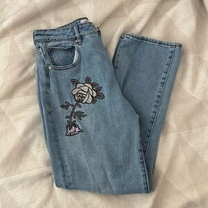 Pacsun Mom Jeans with Floral Design